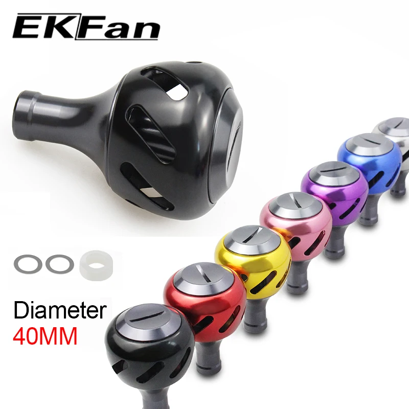 EKFan 30 35 40MM Aluminum Alloy Fishing Reel Handle Knobs for 1000-5000 Bastcasting Spinning Reels Fishing Tackle Accessory