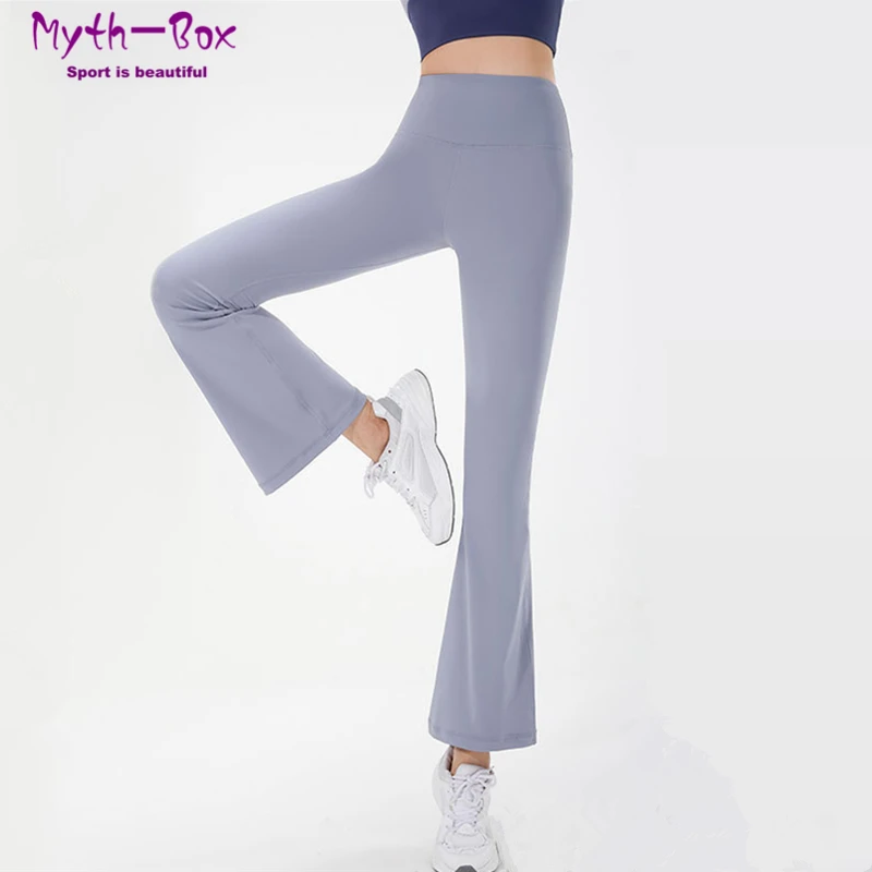 Women Flare Pants High Waist Yoga Sport leggings Quick Dry Bell-Bottoms Pant Wide Leg Elastic Gym Fitness Flared Trousers Female