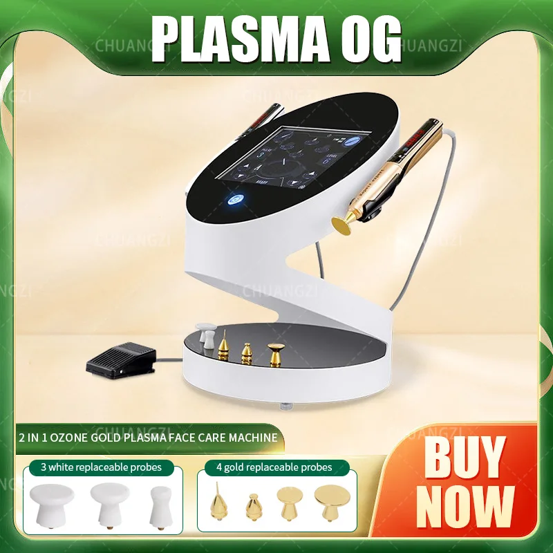 Rf 2 In 1 Ozon Goud Plasma Lift Therapie Gezicht Beste Schoonheidssalon Gebruiken Plasma R-F Sproeten Huidverjonging Plasma Pennaald