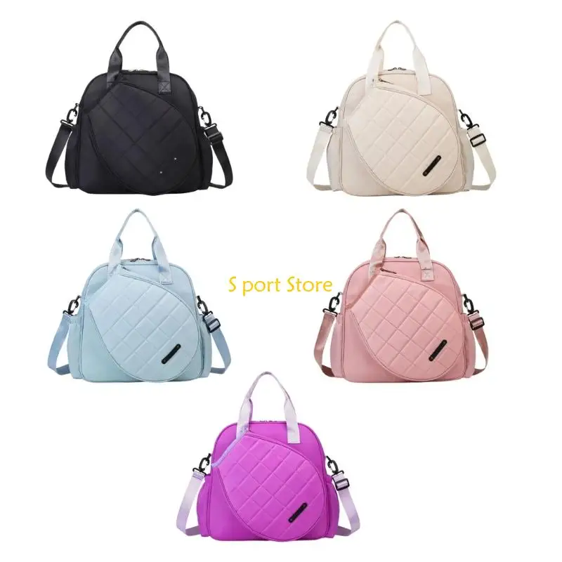 

U2JB Racket Organiser Bag Waterproof Tennis Gear Bag Adjustable Strap Multiple Compartments for Beginner Badminton Players