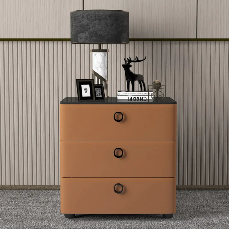 Yellow Japanese Bedside Tables Designer Look French Style Nightstands Storage Modern Narrow Mesitas De Noche Bedroom Furniture