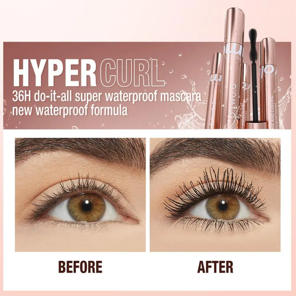 4D Waterproof Eyelash Mascara, Longo Alongamento, Durando, Grosso, Preto, Curling, Extensão, Cosméticos Femininos