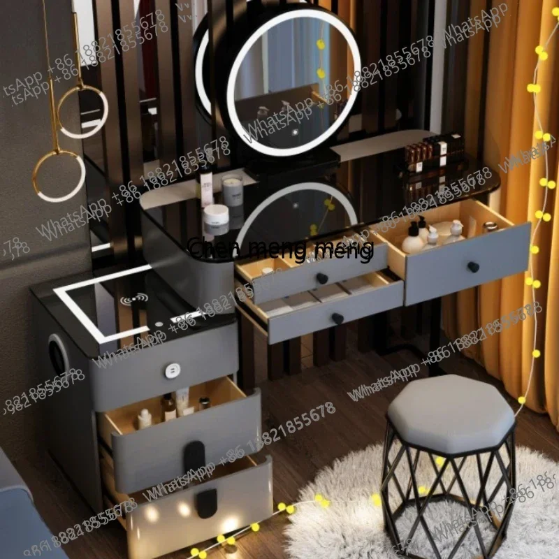 Ze5556With Mirror And Lights Makeup Table Luxury Storage Women Dressing Table Comfortable Cosmetics Penteadeira Bedroom Furnitur