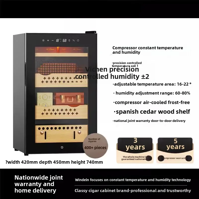 constant temperature and humidity household cedar wood moisturizing cabinet tobacco cabinet red wine cigar integrated cabinet