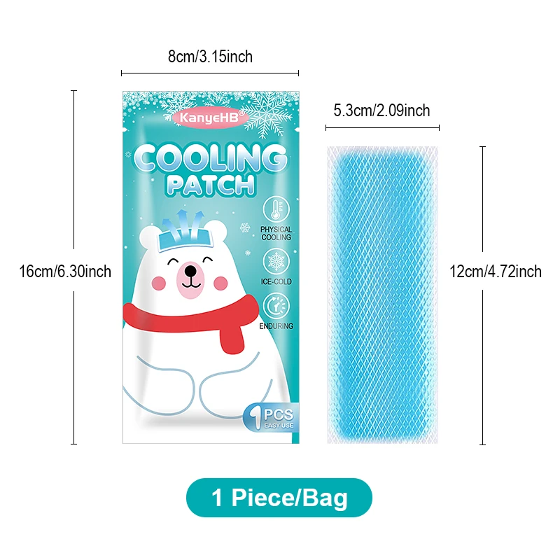 3 個冷却ジェルパッチボディマッサージ緩和偏頭痛頭痛発熱筋肉痛捻挫に最適子供向け A2202