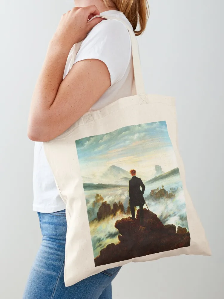 HD Caspar David Friedrich - Der Wanderer über dem Nebelmeer Tote Bag tote bags aesthetic Gift bag Canvas Tote Bag