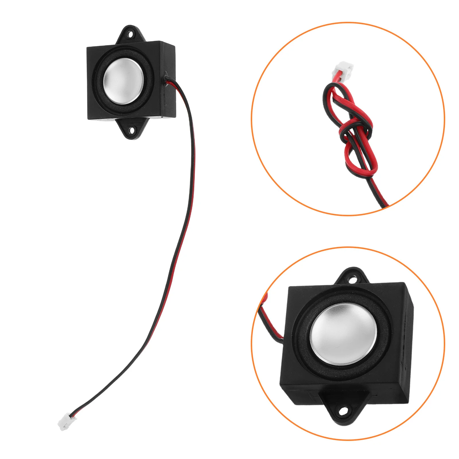 

4pcs Portable Mini For Desktop Computer Amplified Sound Home Audio Accessories External Speaker With Speaker Wire Connectors