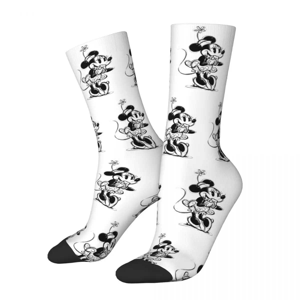 Minnie Mouse Sketch Socks Men Women Polyester Fashion Socks Harajuku Spring Summer Autumn Winter Stockings Gift