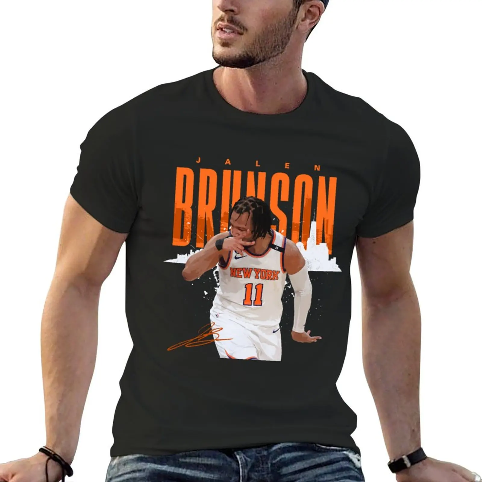 

Jalen Brunson T-shirt plus sizes summer tops plus size tops plain white t shirts men