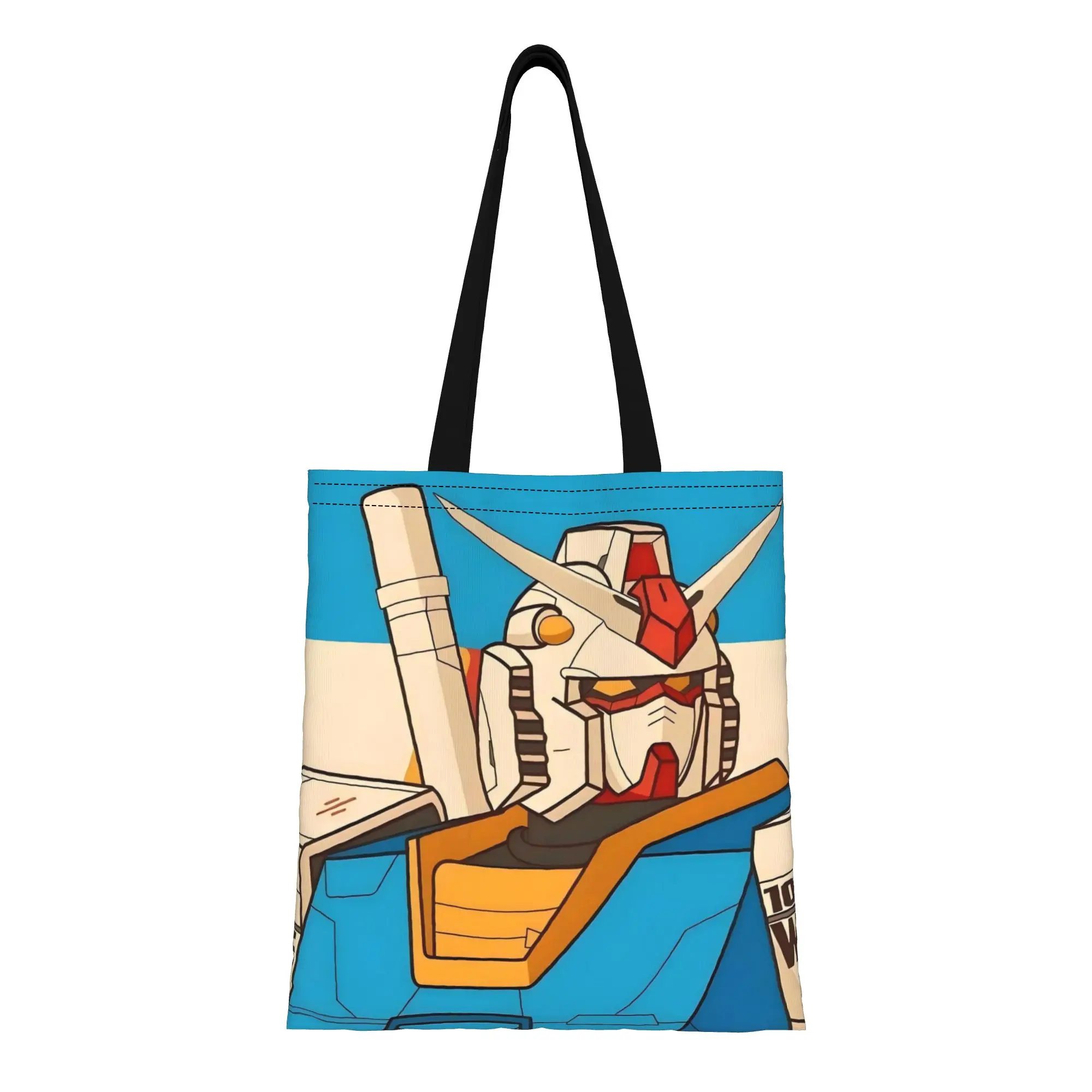 Gundam 11 BANDAI Canvas Tote Bag Perfect for Shopping Women's Top-Handle Bags