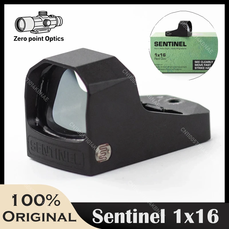Sentinel 1x16 Red Dot Sights 3 MOA Compact Reflex RMSC Footprint Shake Wake Motion Sensing Manual Brightness for Glock 43X MOS