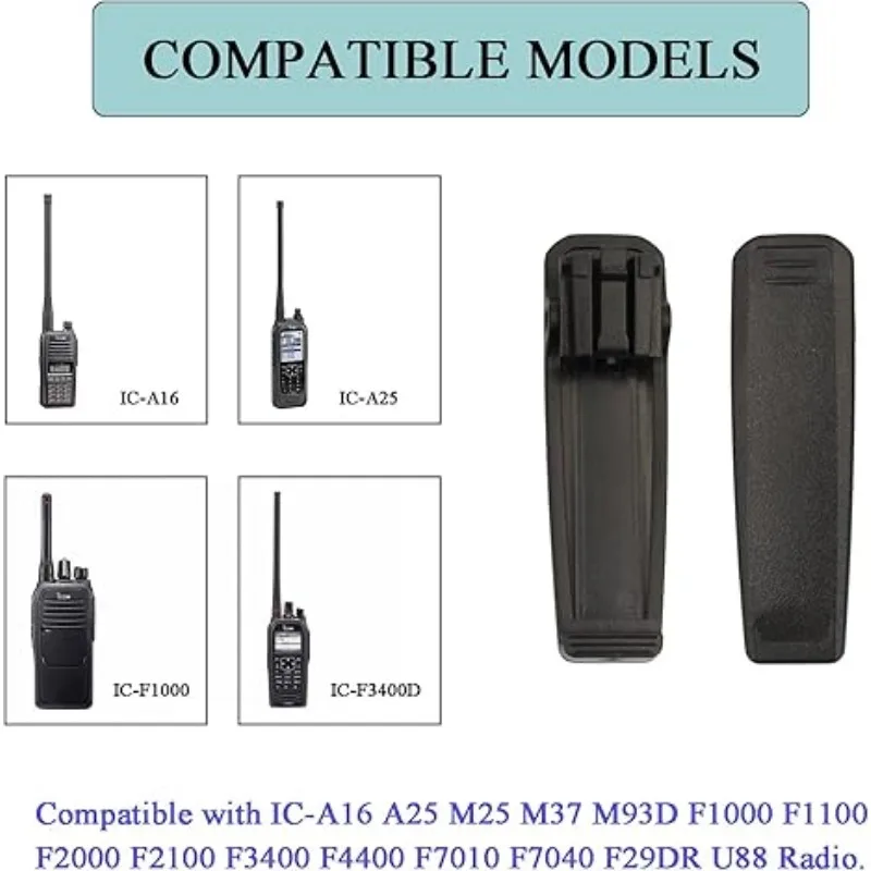 MB-133/BP-279 Belt Clip Compatible for ICOM IC-F1000 IC-F2000 ICF1100DS IC-F2100DS IC-F3400 IC-F4400 IC-A16 IC-A25 IC-M25 IC-M37