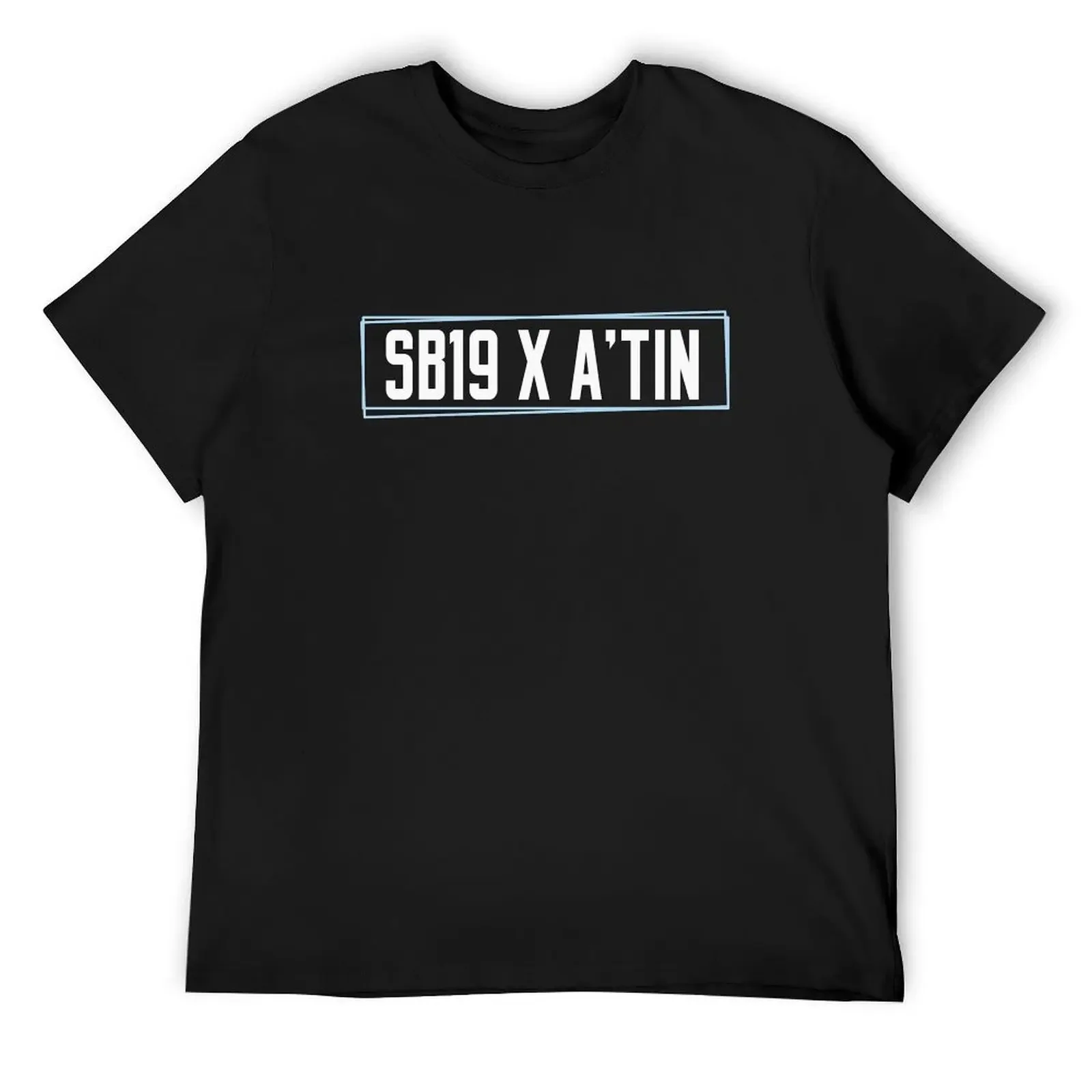 

SB19 Merch PPOP Filipino Boy Band SB19 x ATIN Blue Frame TShirt T-Shirt tees shirts graphic new edition Men's t-shirt