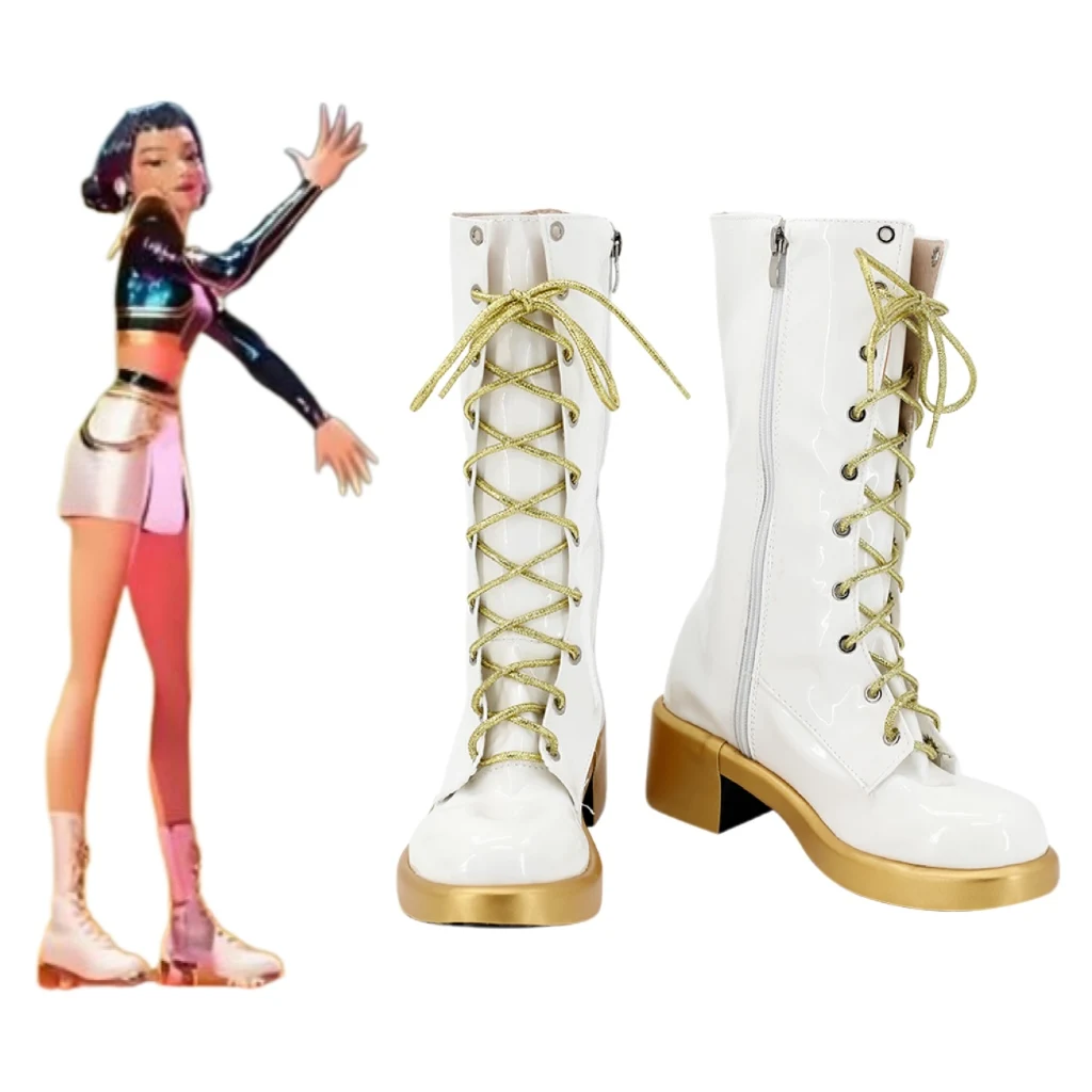 KPop Demon Hunters Zoey Cosplay Schuhe Stiefel Anime Karneval Party Halloween Kinder Erwachsene Jungen Mädchen Stiefel