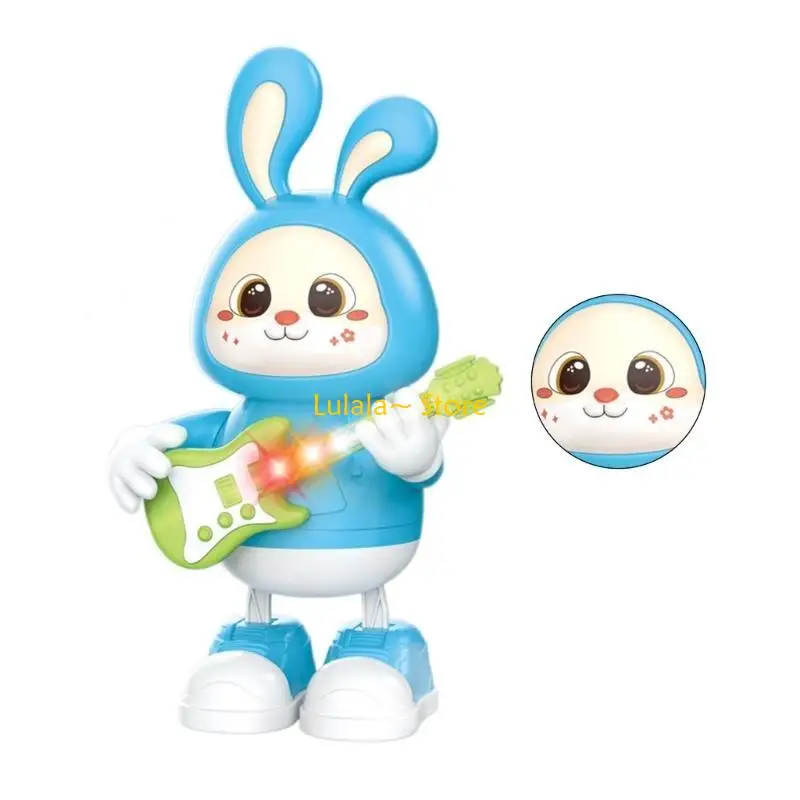 Y4QA Engaging Colorful Light Singing and Dancing Electric Rabbit Toy Performances Toy
