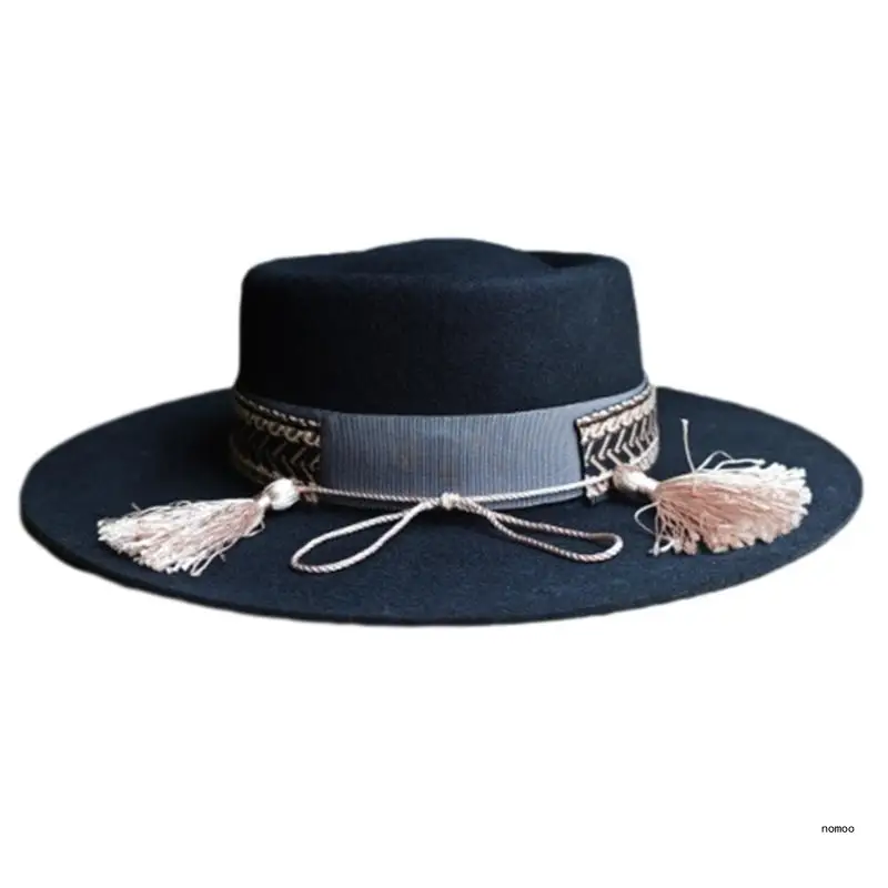 Cowboy Hat Fedoras Cowboy Hat Wide Brimmed Hat for Women Man Casual Wear