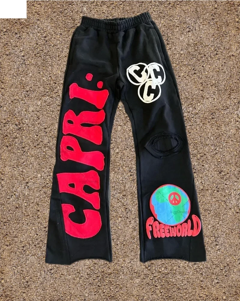 Pantalones de chándal con patrón de letras para mujer, ropa informal para correr al aire libre, estilo Retro, Y2K, Hip Hop, Verano