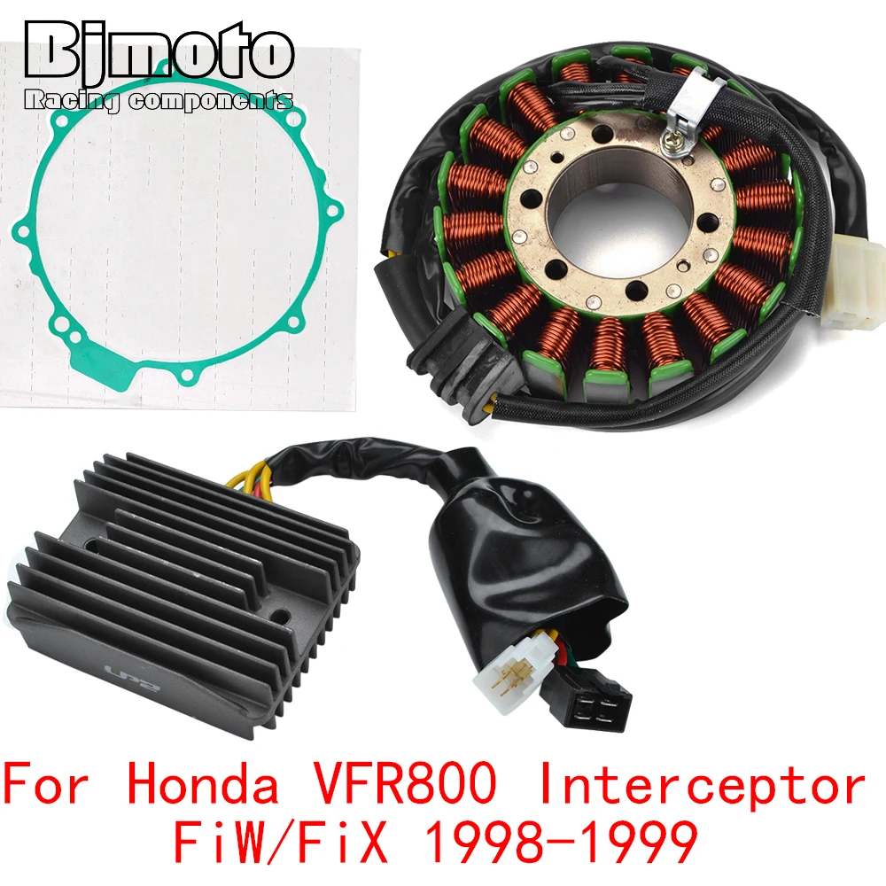 

VFR800 VFR 800 1999 Engine Stator Coil+Voltage Regulator rectifier For Honda VFR800 Interceptor FiW/FiX 1998-1999 With Gasket