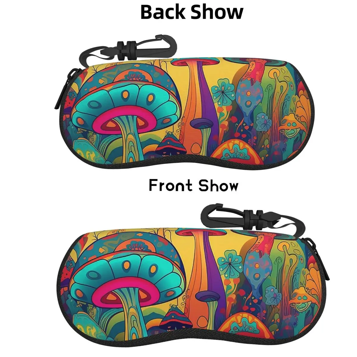 

Other Trippy Mushroom Shell Glasses Case Portable Sunglasses Box Women Men Soft Eyeglasses Bag Pouch