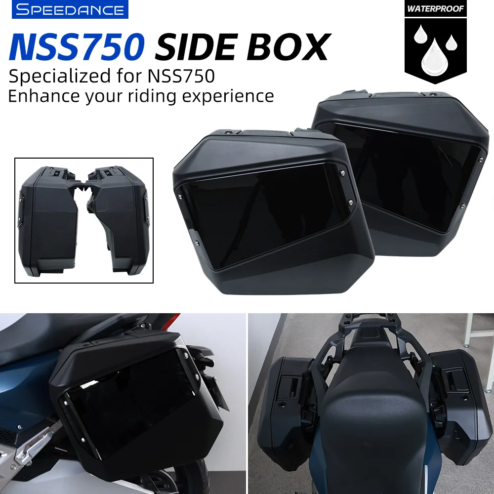 Speedance Motorbike Bag Hard Side Boxes for Honda NSS750, Quick Detachable Side Cases, OEM Hole Installation