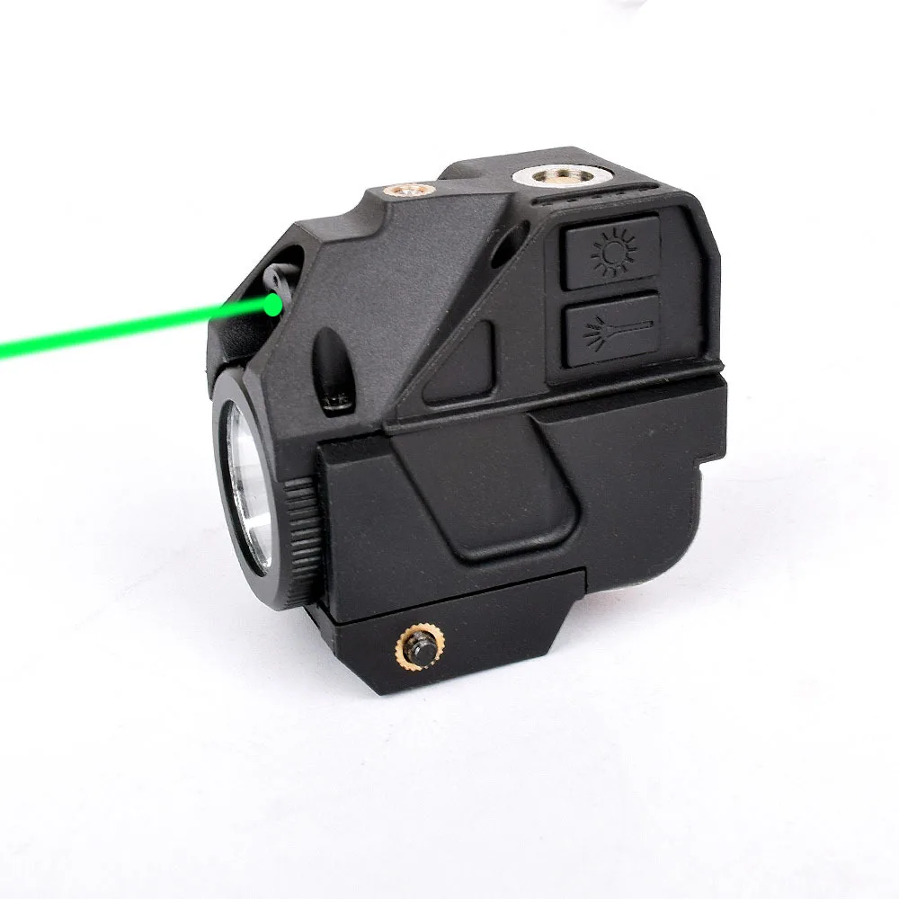 

Tactical LED Flashlight Green Laser Sight Combo Pistol Light Compact Magnetic Charging Strobe Weapon Light for 20mm Rail