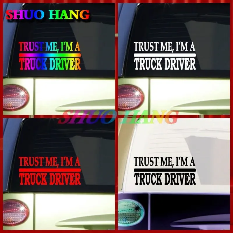 

Trust Me Truck Driver Sticker Decal Big Rig Semi Trucker High-quality Decorative Car Stickers Vinyl Car Accessories Window PVC