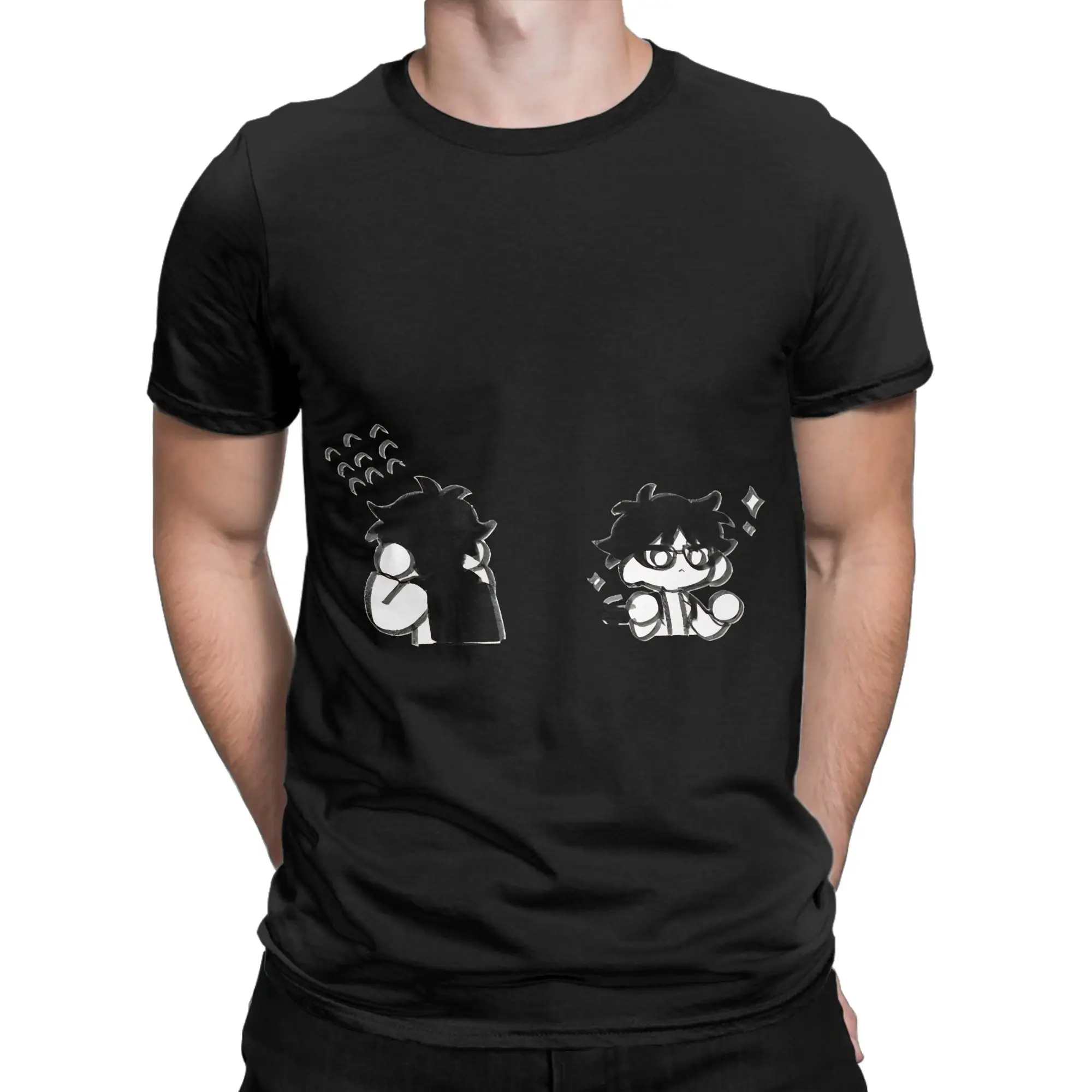 determined Novelty Graphic 100% Cotton T-Shirt Haikyuu Tees Tops For Men