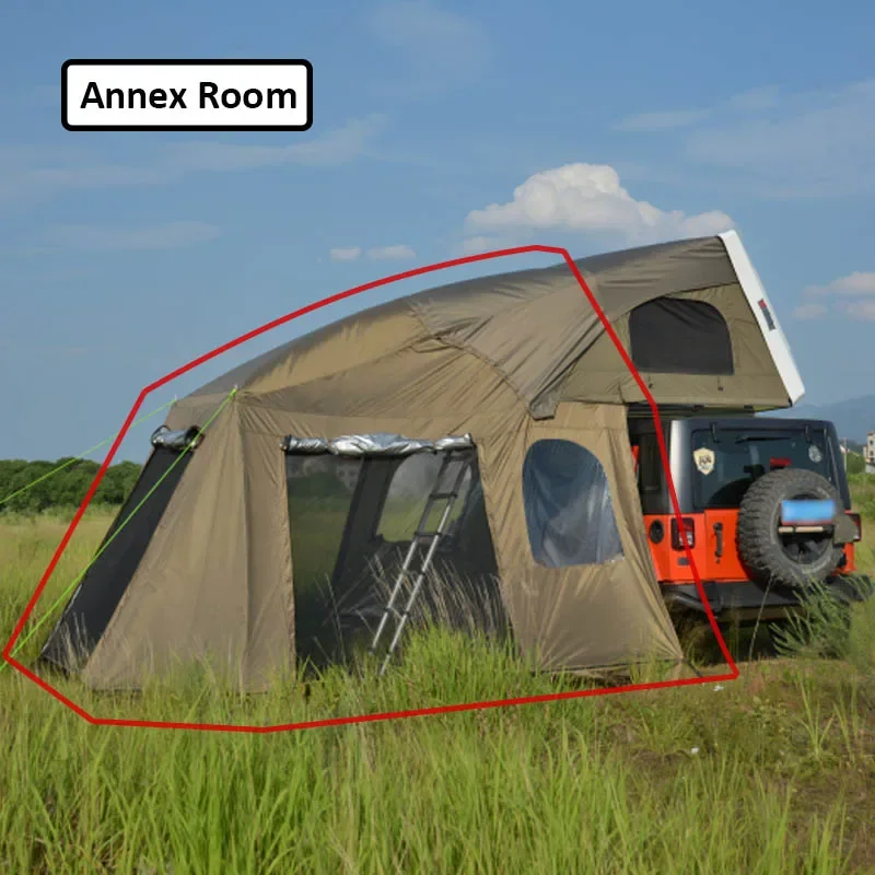 Camping Hard Shell Car Trailer 4x4 Overland Folding Off Road Sun Shelter Side Annex Rooftop Roof Top Canvas Tent