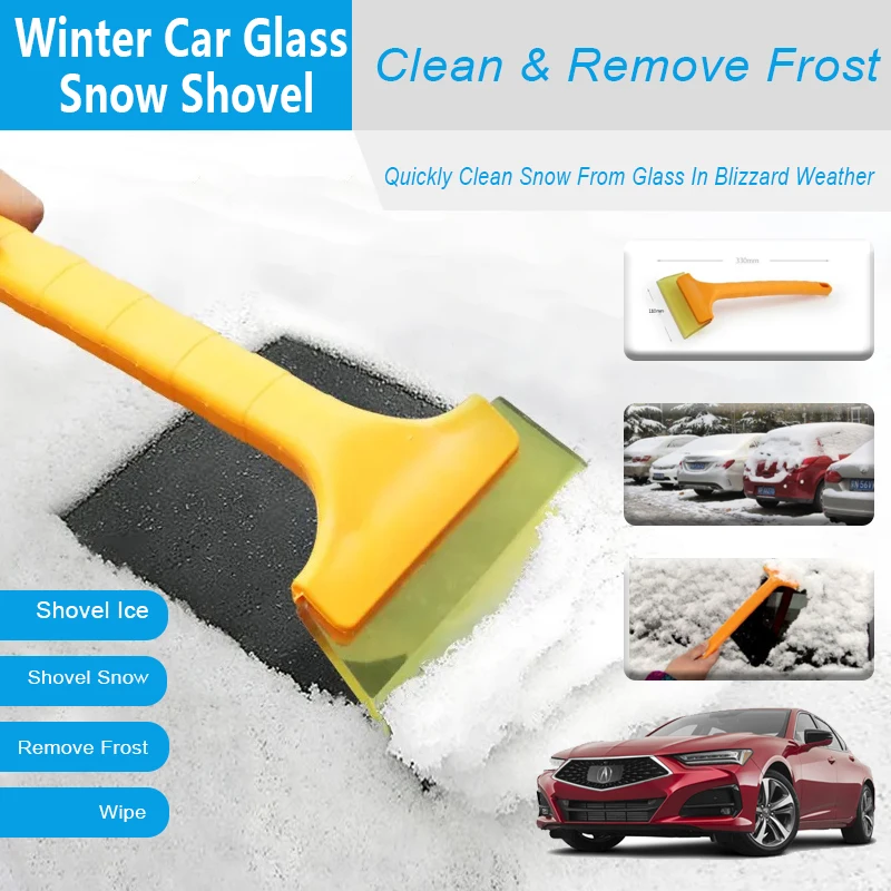 Car Windshield Glass Defrost Removal Shovel Frost Ice Scraper Plastic Snow Removal Tool Winter Maintenance Brush Car Accessories