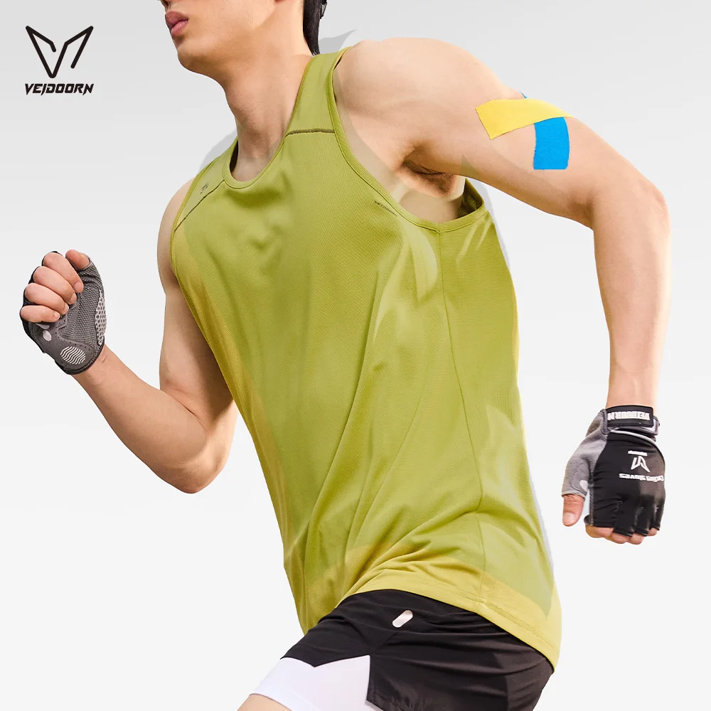 Men Ice Silk Sports Tank Top Quick Dry Cooling Breathable Sleeveless Gym Fitness Workout Running Basketball Training Vest