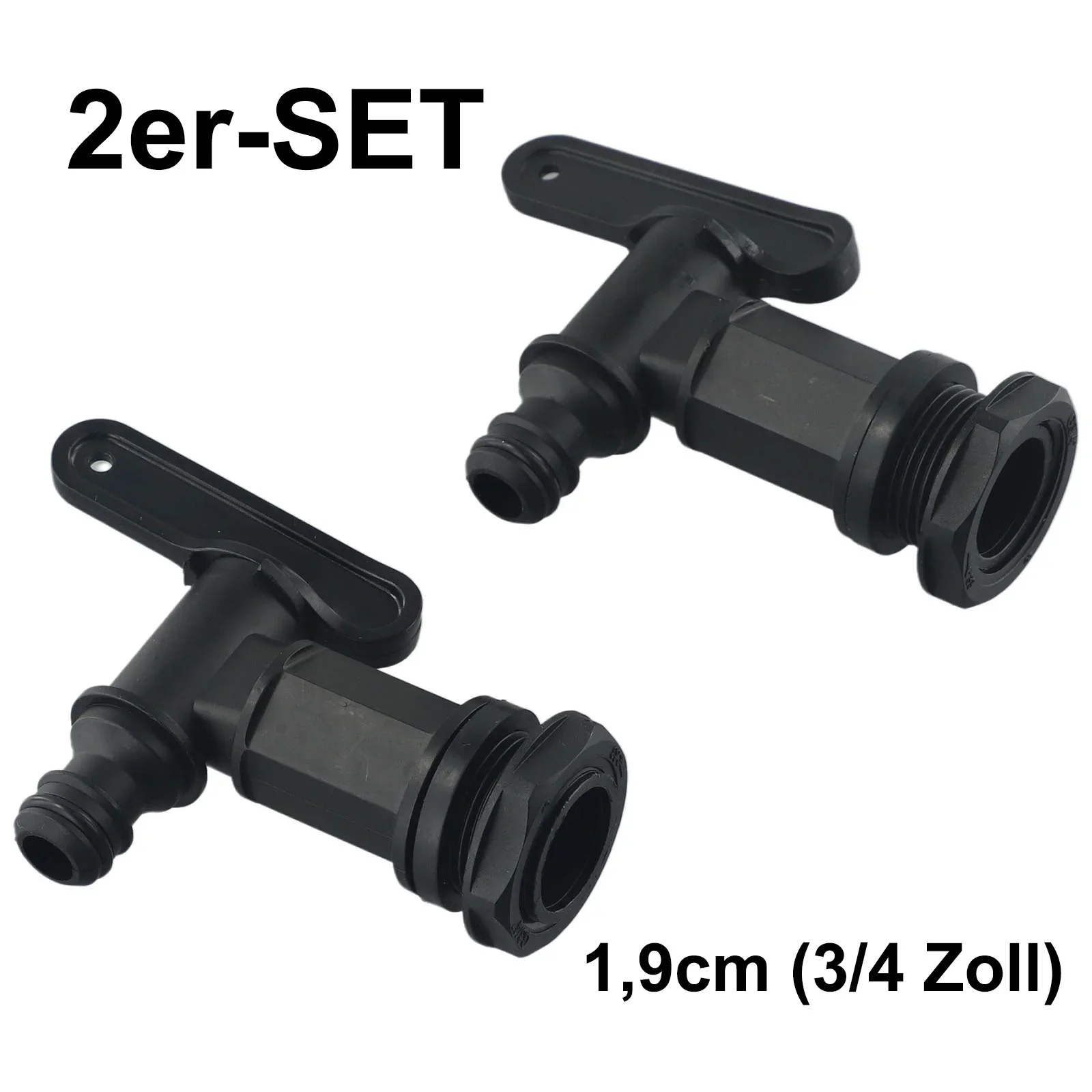 

2pcs Rain Water Tank 3/4in Garden Water Spout Water Tank Replacement Water Butt Tap