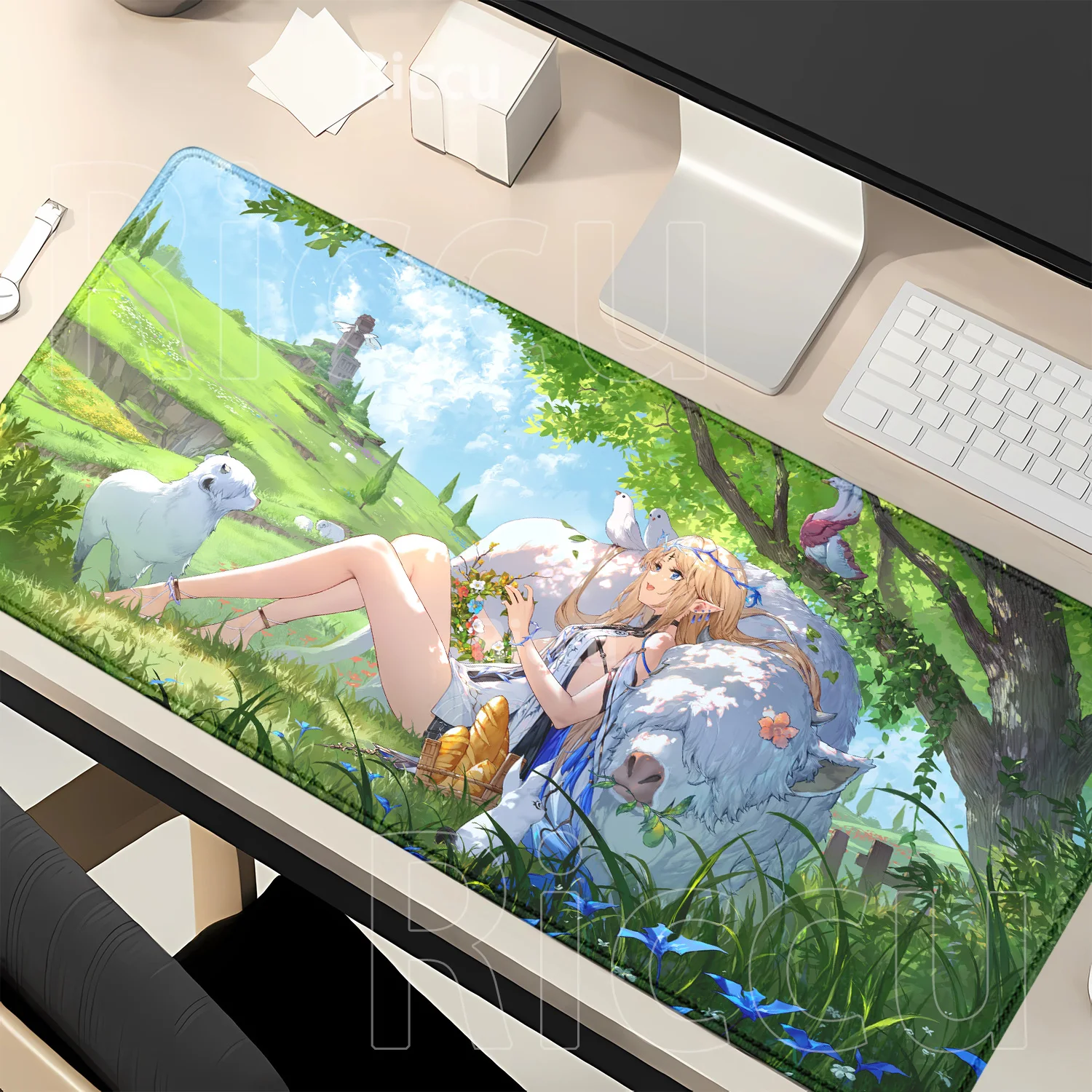 Cartethyia Wuthering Waves Gaming Mousepad Computer Locking Edge Non-slip HD Printing Mouse Pad XXL offices Keyboard PC Desk Mat