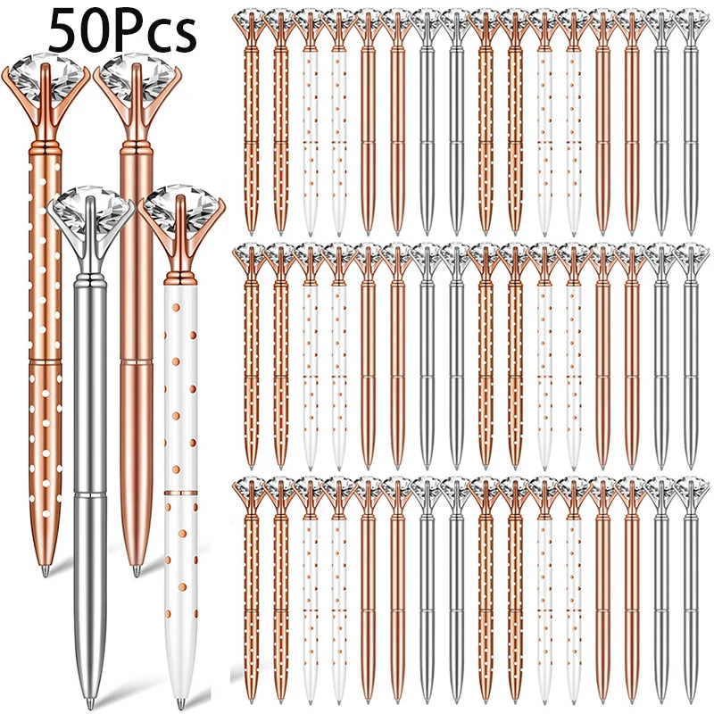 

50 шт., металлическая ручка с бриллиантами