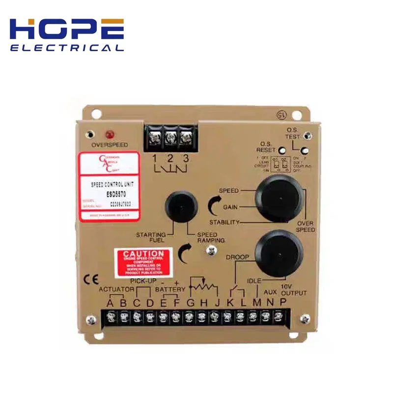 

Original ESD5570 Diesel generator set controller ESD5570 Series Isochronous, Variable Speed, Droop Governor Multi-V DC