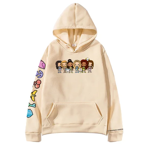 Imagen 2 del producto KATSEYE X Toca Boca Sudadera con capucha mujeres hombres otoño sudadera suelta Craetive polar con capucha Casual ropa informal estilo Hip Hop Casual Y2K pulóver