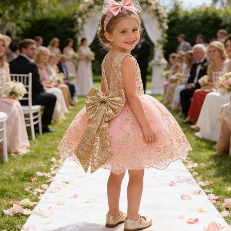 Baby Dresses For Eid Luxury Princess Dress Party Embroidery Wedding Baptism Dress Toddler 1st Birthday Party Infant Dress Gown