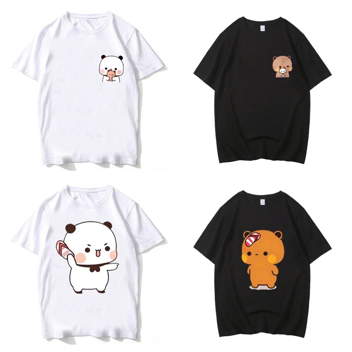 High Quality Cotton Panda Bear Bubu Dudu T Shirt Fashion Funny Couple T-shirt Women Men Fashion Casual Short Sleeve Clothing