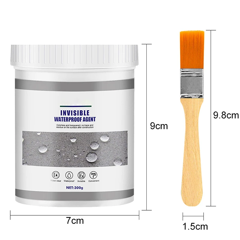 Waterproof Coating Sealant Agent Invisible Paste Glue With Brush Repair Home Roof Transparent Bathroom Antileak Glue 30/100/300g