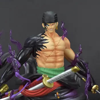 25公分卡通和之國索隆三刃雕像海賊王手辦夢幻羅羅諾亞索隆格蘭德手工動漫PVC收藏GK模型玩具 6 最佳銷售 索隆海賊王手辦 - №3