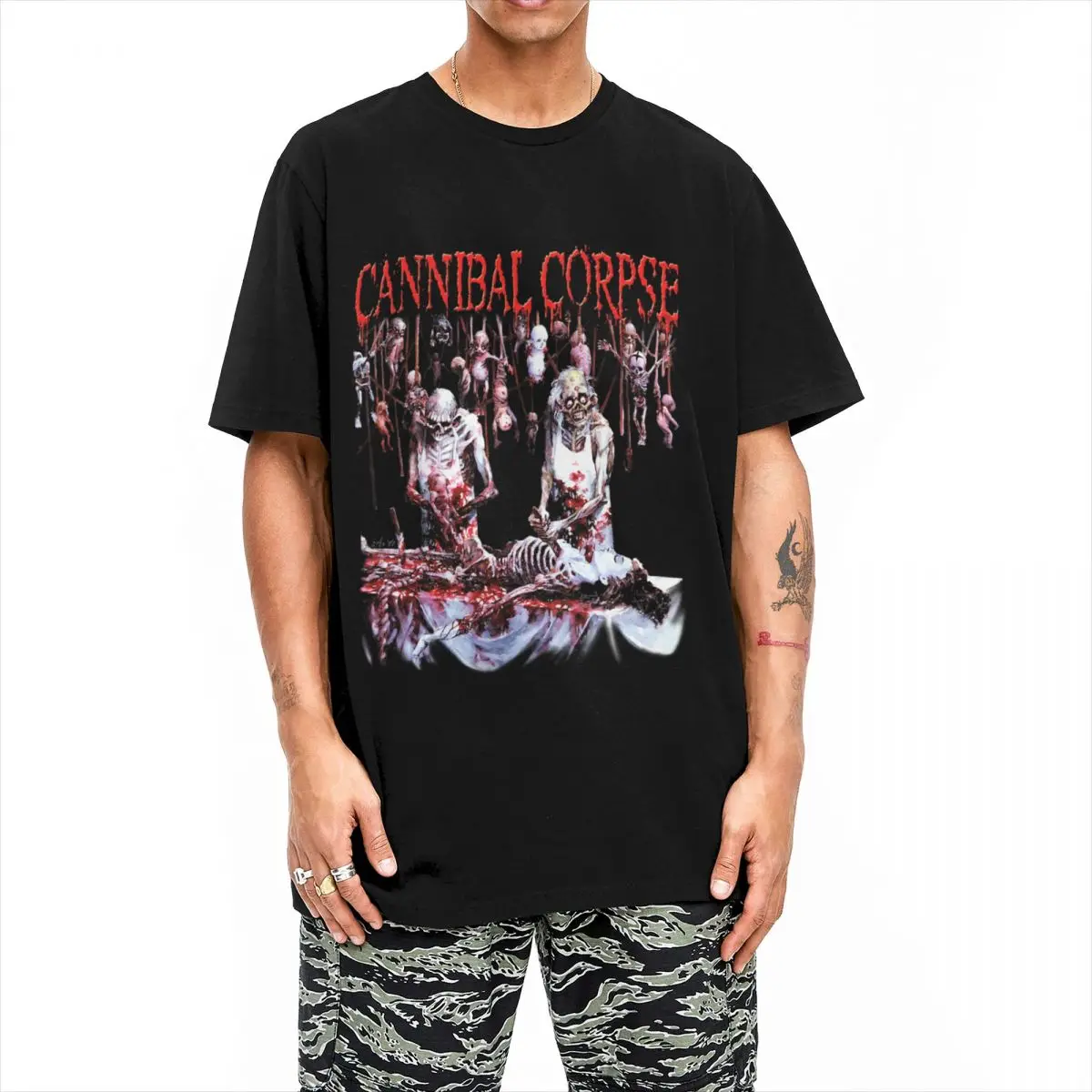 Cannibal Corpse T Shirt Accessories for Men Women Pure Cotton Fun Tees Short Sleeve Tops Plus Size