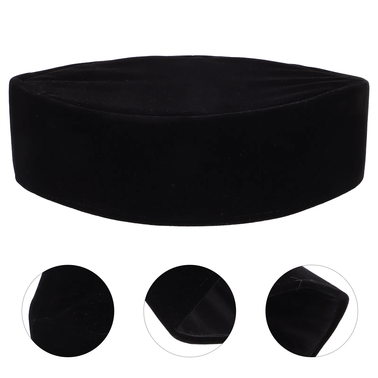 Southeast Asian Prayer Hat Soft Worship Beanie Islamic Hat Men Daily Use Classic Boat Design Soft Touch Boat Velvet Hats