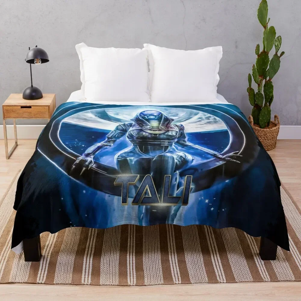 

Mass Effect - Tali Throw Blanket Loose Multi-Purpose Luxury Thicken Luxury Throw Blankets