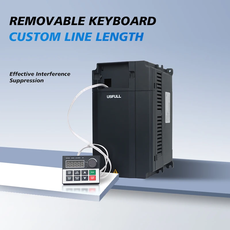 USFULL 0.75KW a 630KW monofásico trifásico 1PH/3PH 220V 380V inversor de frecuencia VFD Motor inversor de bomba