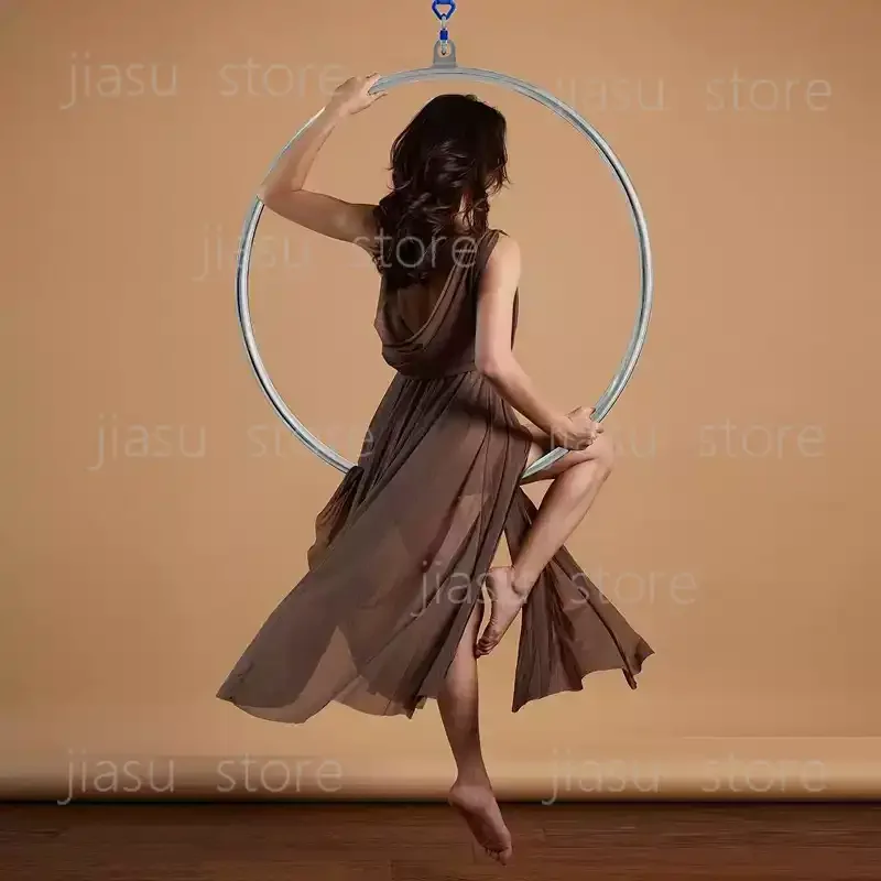 Single ear earless air yoga ring rotating air dance commercial bar acrobatics steel ring dance ring