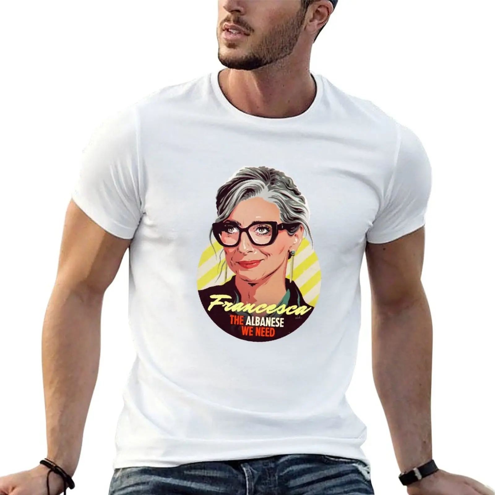 Camiseta FRANCESCA ALBANESE para hombre, camiseta 100 por ciento algodón, camisetas informales de anime para hombre, camiseta