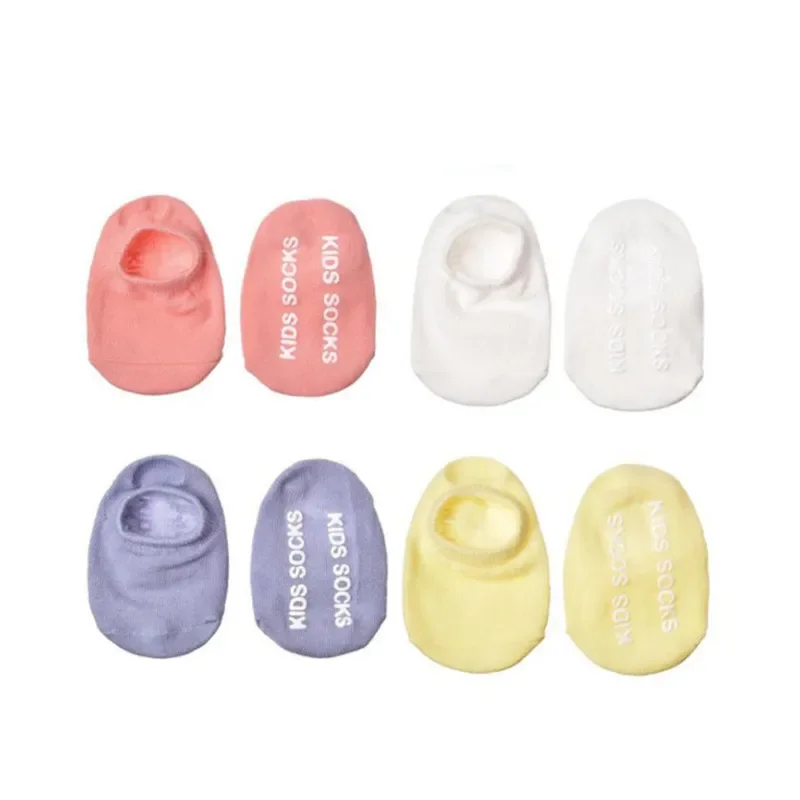 4pairs/Lot  NewBorn Baby Thin Floor Socks Anti-Slip Ankle Short Socks Unisex Boys Girls Infant First Walker Shoes