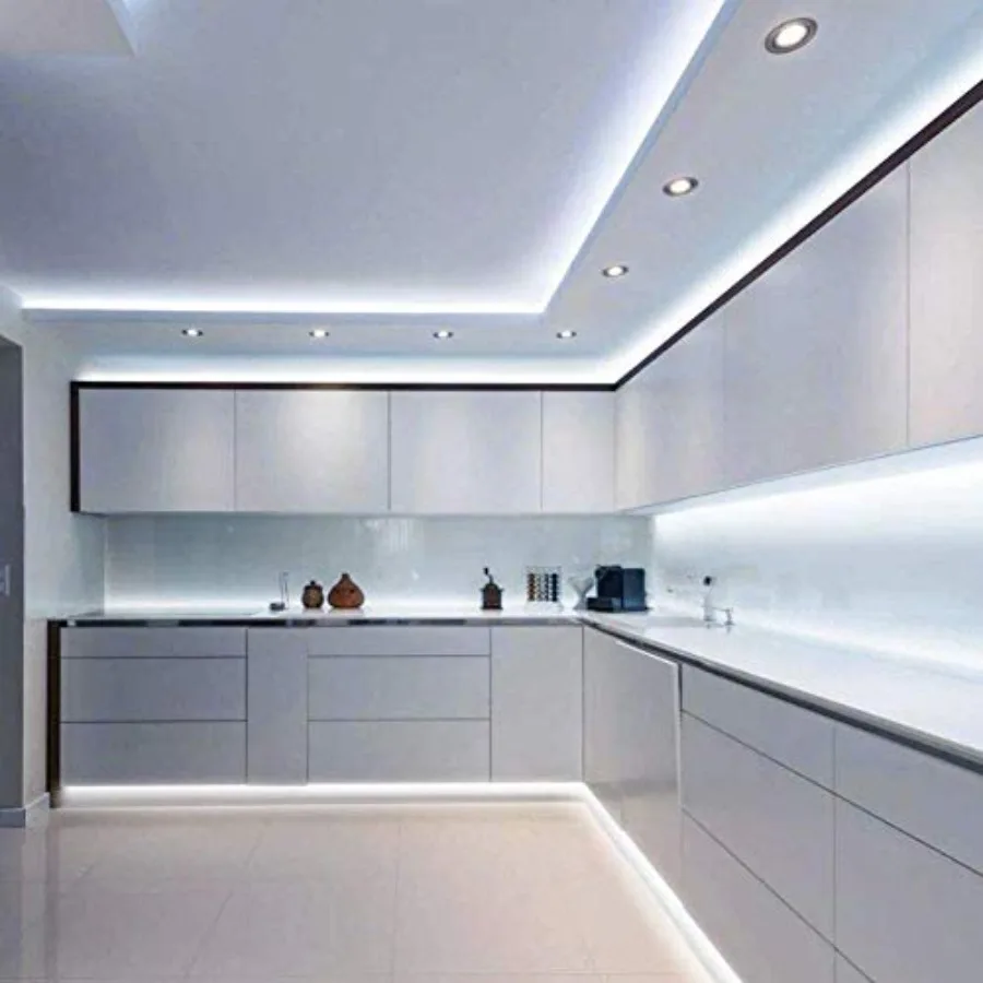 24V White LED Light Strip 4500lm Bright, UL Listed 2835 300LEDs 16.4ft 6000K Daylight Tape Lights, Flexible Dimmable Strips Lig view 5
