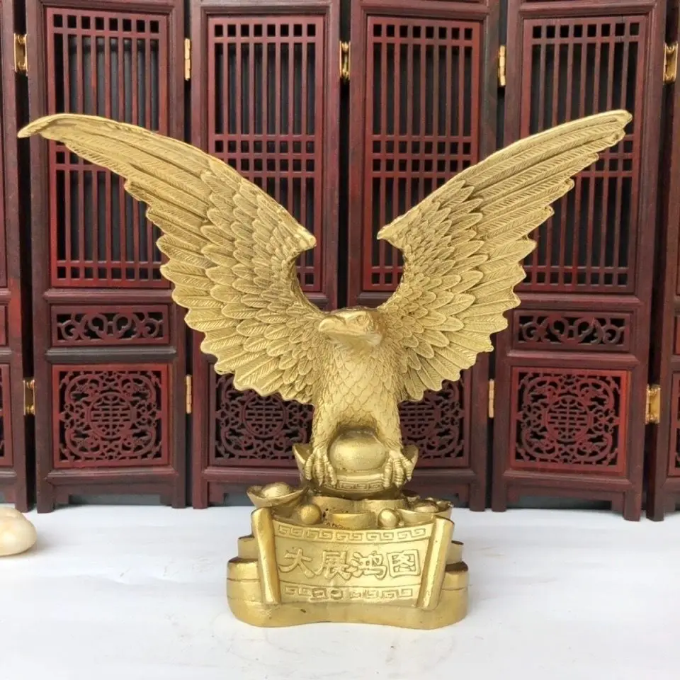 Soaring coin eagle Statue Sculpture Figurines Home Garden Decoration Statues For House ﻿