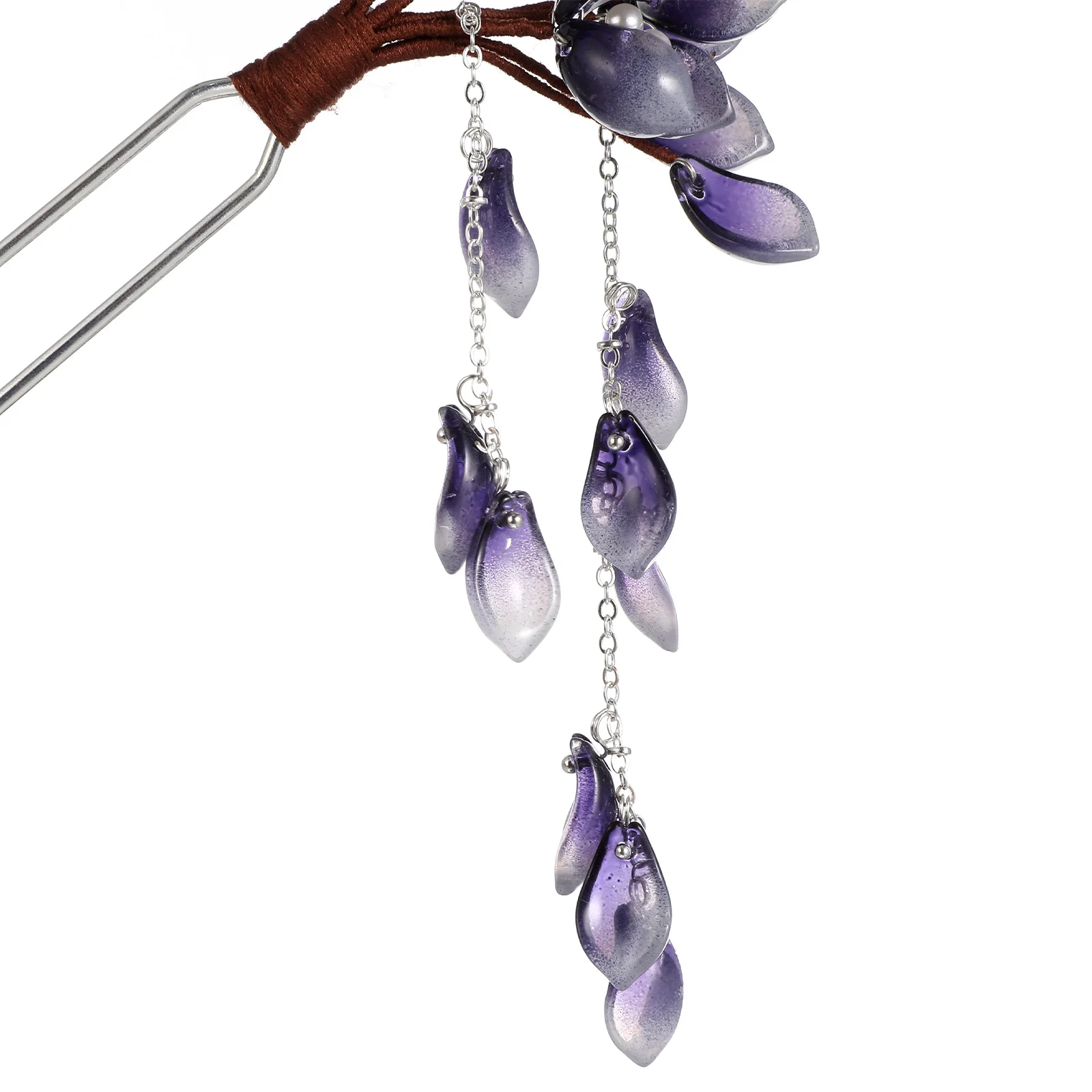 

Chinese Style Glaze Flower Hair Stick with Tassel Elegant Hair Pin for Party Cheongsam Chinese Style Hairpin Hanfu Hairpin