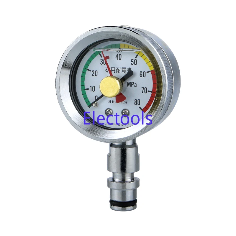 Double Needle Pressure Gauge for Mining BZY60 80MPa DN10 KJ10 Double Needle Pressure Gauge for Seismic Support in Coal Mine